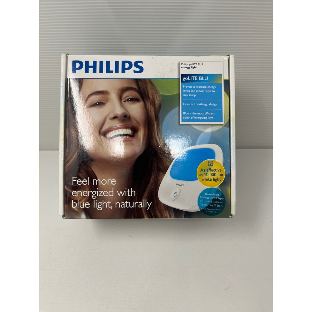 Philips goLITE BLU Energy Light HF3422 Therapy Lamp White Blue Light UV Free